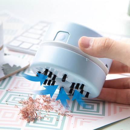 得力迷你桌面电动吸尘器清洁微型桌子手持吸灰mini