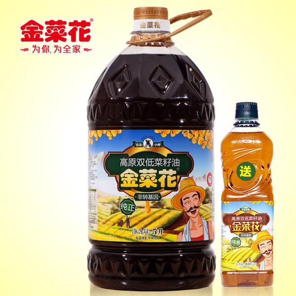 金菜花高原双低纯正菜籽油5L