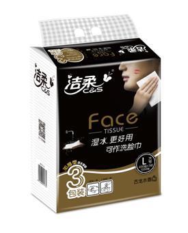 洁柔Face古龙水香味150抽抽取式纸面巾（3包装）