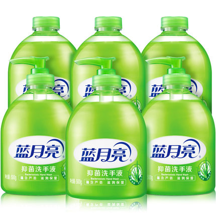 蓝月亮洗手液芦荟精华滋润抑菌500gX6瓶