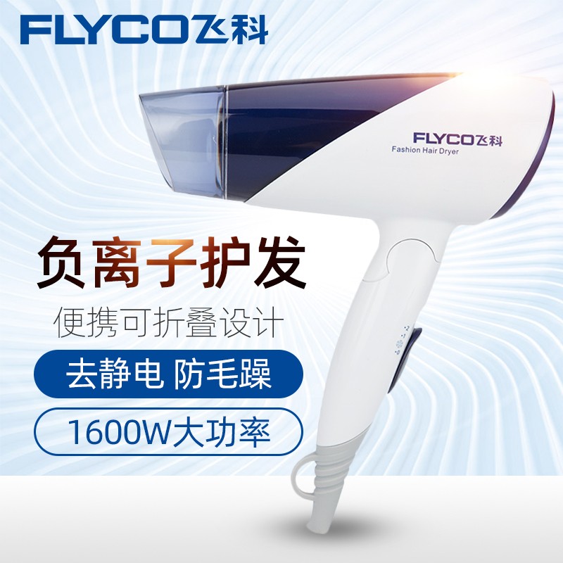飞科（FLYCO） 吹风机FH6608大功率电吹风可折叠宿舍家用旅行