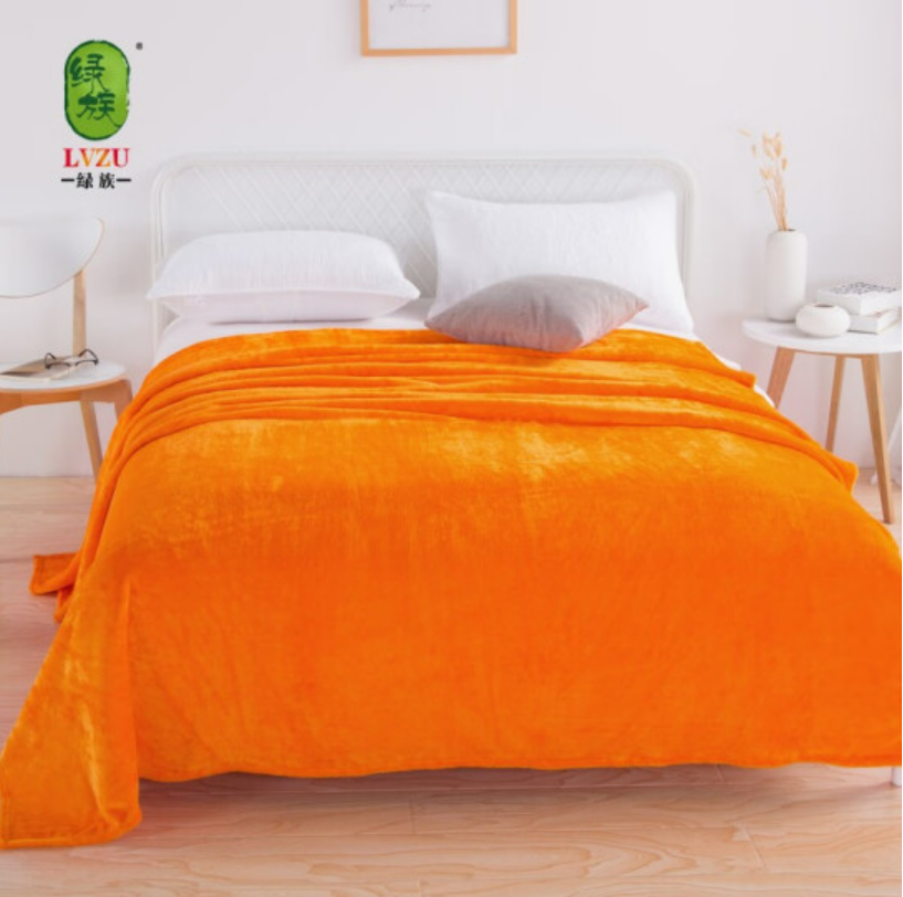 绿族LZ-MT0203011毛毯(橘黄色)